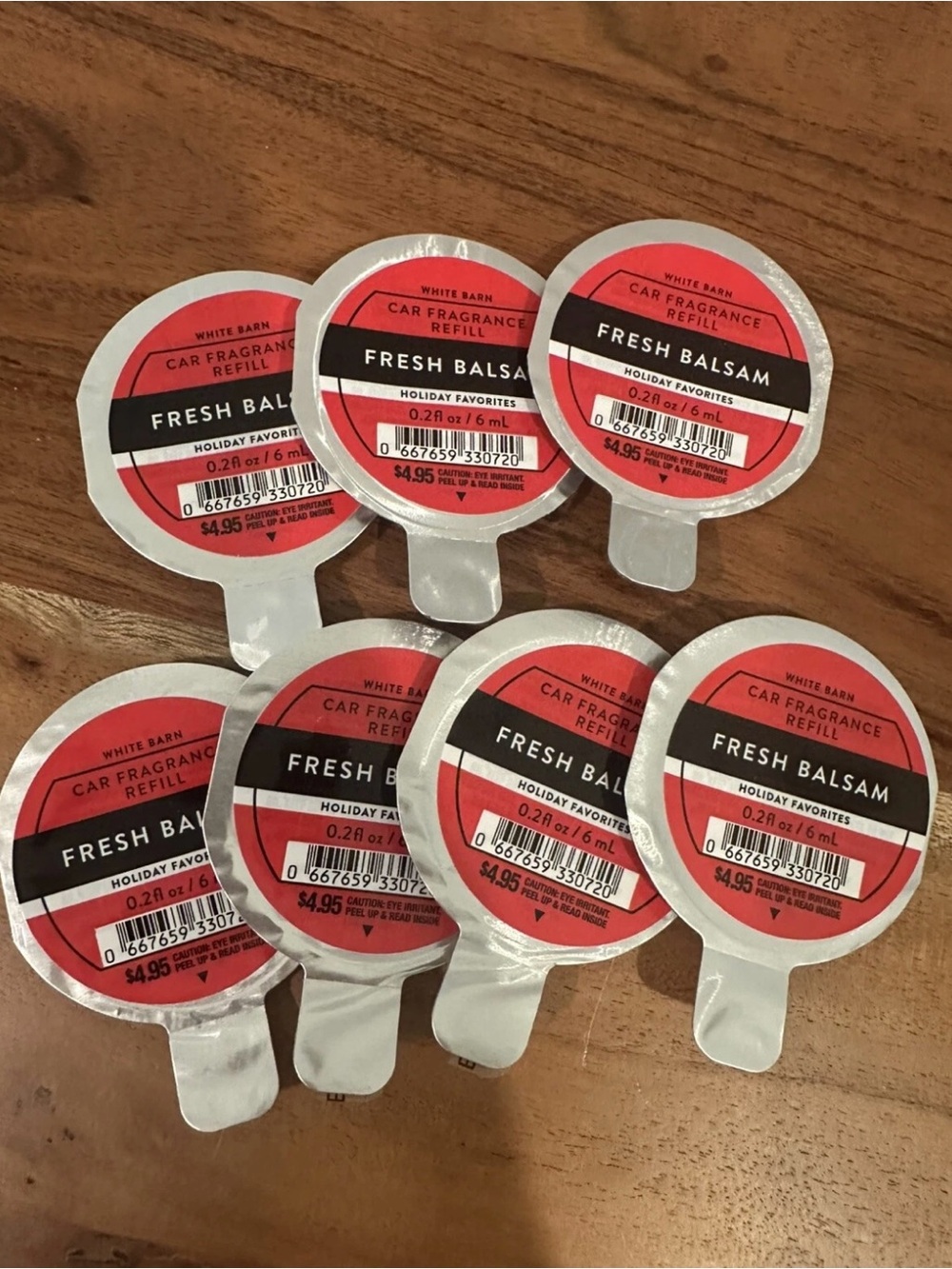 Bath & Body Works: 7 Fresh Balsam Car Fragrance Refills 0.2 Fl Oz Scentportable
